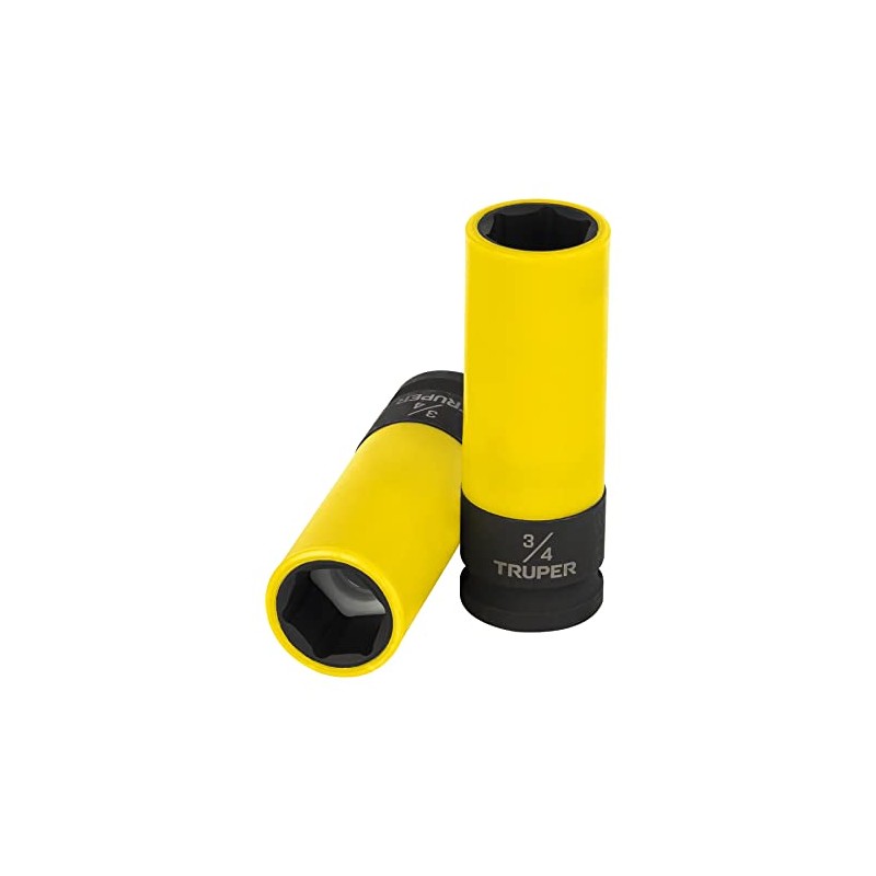 Truper D-7324-HLPD Dado Largo Impacto protección plástica 3/4", 6 Puntas,