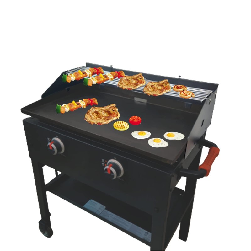 Petrirufun Adjustable Wind Screen and Griddle Warming Rack Set Fit