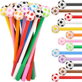 25 Pcs Kawaii Soccer Pens - Fun Gel Black Ink Pens for Kids