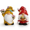 Hodao Spring Dance Gnome Set - Butterfly Gnome Figurine Holding