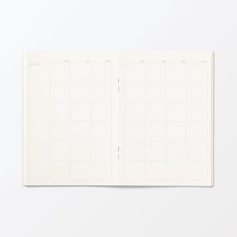 Muji 84925276 Monthly Notebook, A6, 32 Sheets
