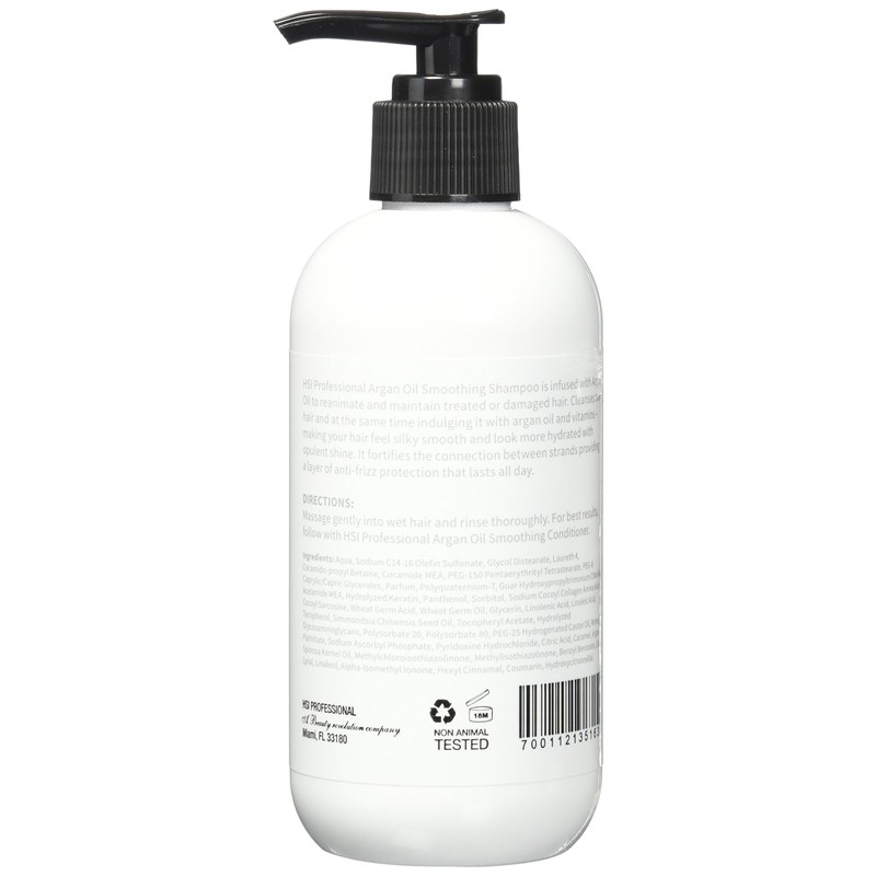 HSI Professional Argan Oil Smoothing Shampoo for Unisex - 8