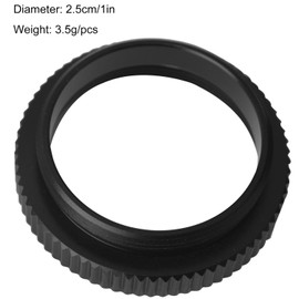 LUORNG 2PCS Camera C Mount Lens Adaptor Ring 5mm Adaptor Ring Industrial Camera Connection Ring C-Mount Macro Ring for CCTV Camera Black