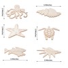 48PCS Unfinished Wood Ocean Animal Cutouts for Kids,Wooden Painting Bulk