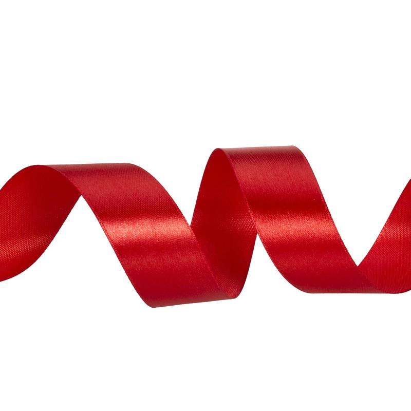 1 Inch Red Solid Satin Ribbon, 50 Yards Craft Fabric