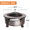 32" Fire Pit Table, Professional Fire Pit with Fire Grate,
