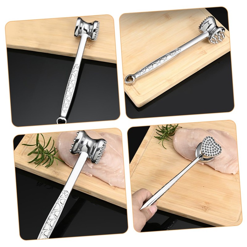 ABOOFAN Heart Shaped Multi-Use Meat Tenderizer Mallet Double-Sided Zinc Alloy
