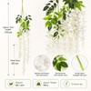 12-Piece Artificial Wisteria Vine Set – Hanging Silk Faux Flowers