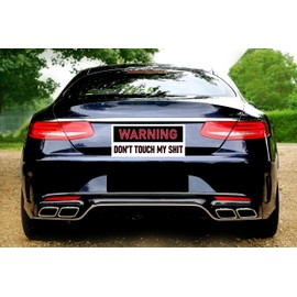 Funny Warning Don't Touch My Shi.t Sticker Large 4x9 Fun Workshop, Garage, Man Cave, Toolbox Sticker