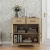 Panana Sideboard 2 Drawers 2 Doors Entryway Storage Cabinet Living