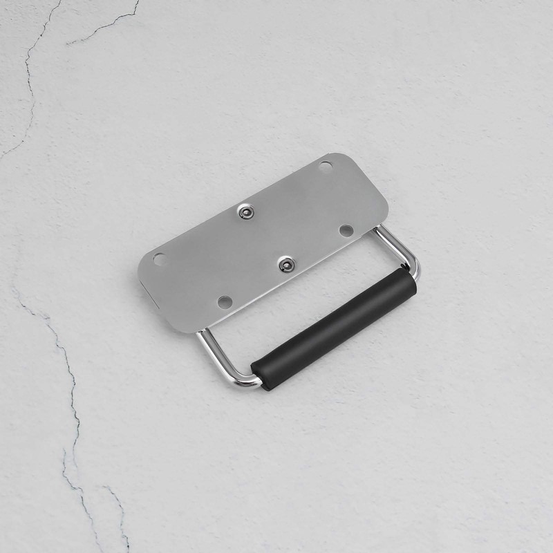 4 Pcs 304 Stainless Steel Folding Spring Handle with Black