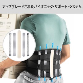 GINTRON Waist Supporter, (Chiropractor Recommended) Lumbar Corset, Flirty Lumbar Belt, Supports Belt, For Lower Back, Not Stuffy, Unisex