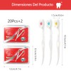 40 Piezas Mini Cepillos de Dientes Desechables con Pasta, Kit