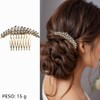 6 piezas de peinetas pelo vintage metálicas para mujer