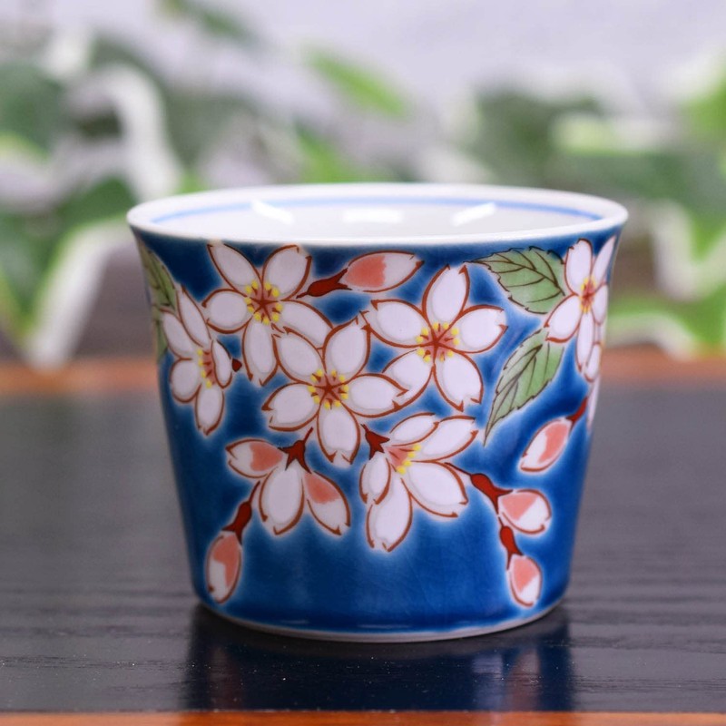 Sobachoko Stylish Kutani Ware Soba Bookuchi Soba Sakura Pottery Japanese