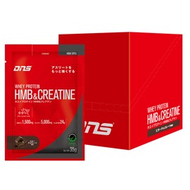 DNS プロテイン ホエイプロテイン HMB&クレアチン(HC) ビターチョコレート風味 35g×10袋 HMB クレアチン 配合 水で飲める 筋トレ 個包装