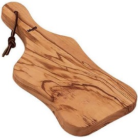 Bisetti 12.2 x 5.5 x 0.5 Inch Rustic Olive Wood Cutting/Charcuterie Board, Made in Italy