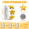 Holographic Gold Star Stickers 1 Inch Self Adhesive 1500 Pcs
