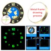 slineghy Wall Clock with 12 inch Luminous Battery Power Supply,