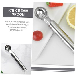 Healeved Stainless Steel Melon Baller and Ice Cream Scoop 6.7 Inch Lightweight Fruit Scooper with Long Handle for Kitchen Dessert and Home Use