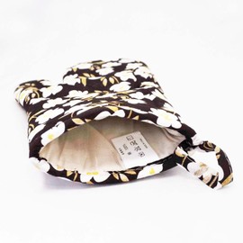 Torne MTN-107 Pot Holder, Kitchen Mittens, Brown Flower, 10.0 x 7.1 x 1.2 inches (25.5 x 18 x 3 cm)