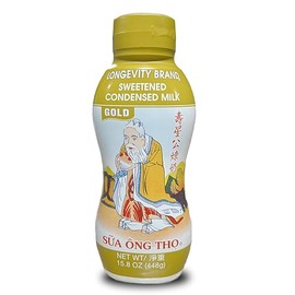 Longevity Brand Full Cream Sweetened Condensed Milk Squeeze Bottle 15.8oz(Pack of 2)