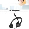 2.5mm Business Headset Binaural Corded Headset with HD Mic for