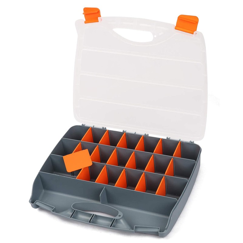 Makitoyo Hardware Storage Box Tools Organizer Container with Handle and