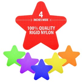48 Pieces Stars Shape Carpet Spot Markers 4 Inch School Teachers Classroom Floor Color Marker Star Carpet Mark for Kindergarten and Preschool