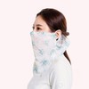 Flower Golf Mask UV Protection Breathable Sunshade Yellow Rose 3ea