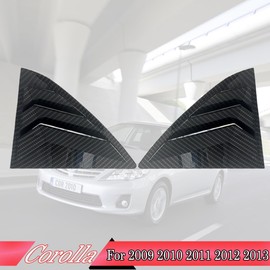 Window Louver,MUXEE 2Pcs Air Vent Scoop Shades Cover Blinds Trim for Toyota Corolla Altis/EX 2009 2010 2011 2012 2013 - ABS Carbon Fiber Sport Decorative Accessories
