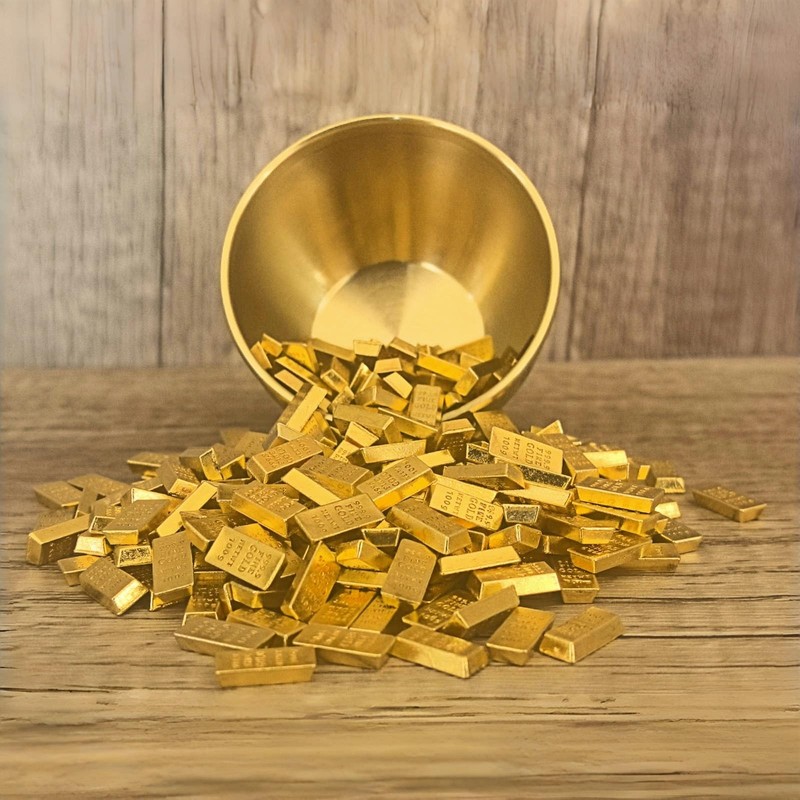 Charming solid brass feng shui decor - hundred fortune jar