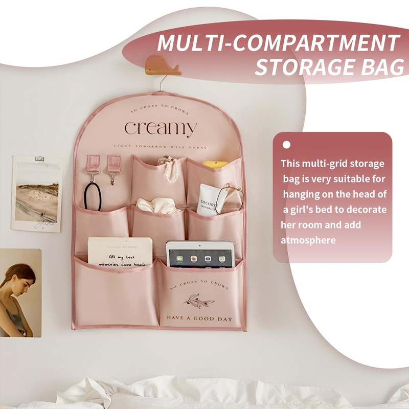 Bed Bag, Bed Shelf, Bedside Table for Hanging, Wall Organiser