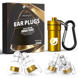 Reure High Fidelity Concert Ear Plugs, Noise Cancelling Silicone Ear Plugs 2 Pairs Great for Concerts Loud Music, Musicians, Motorcycles, Airplanes, Raves, Hearing Protection -20 dB