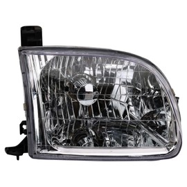 TRQ Passenger Side Headlight Assembly Compatible with 2000-2004 Toyota Tundra TO2503129