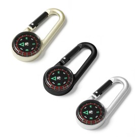 3 Pieces Of Compass, Compass Carabiner, Outdoor Cycling Compass, Suitable For Camping, Hiking, And Hiking.