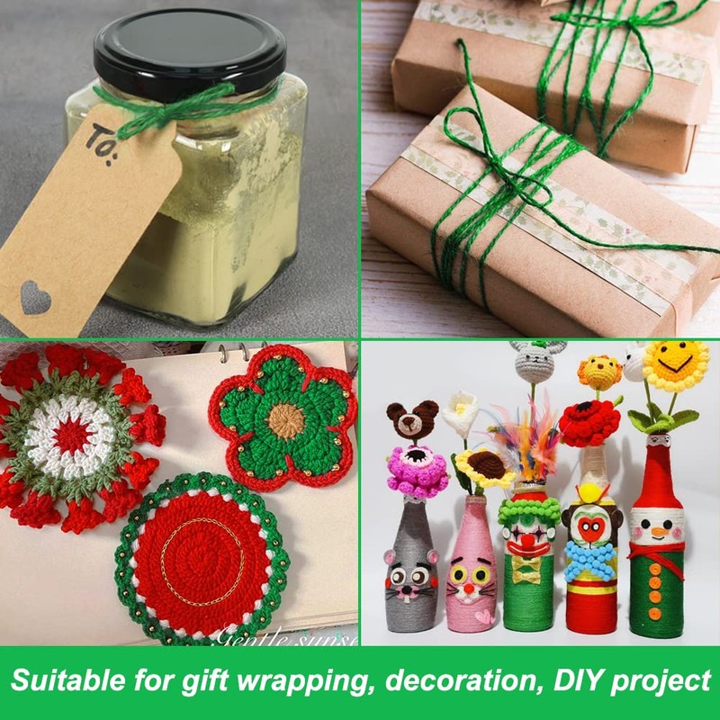 Vivifying Garden Twine, 656 Feet 2mm Green Plant Ties, Strong