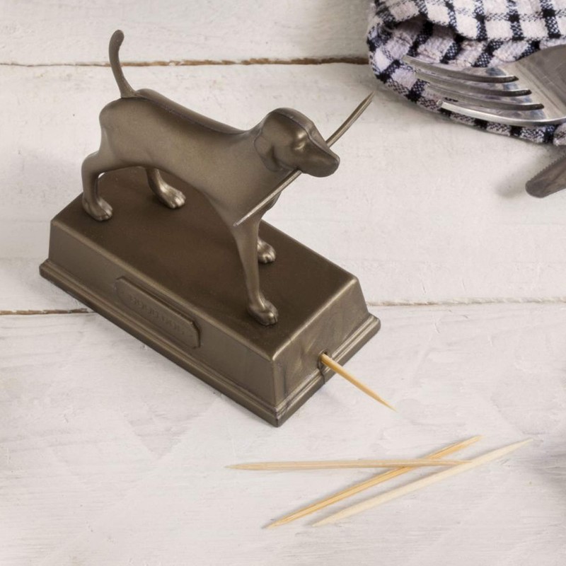 AD272 - Good Dog - Bronze Plastic Toothpick Dispenser by