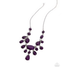 Paparazzi Significant Influence - Purple - Faceted Plum Beads - Necklace and Ear