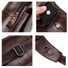 LUKZIJAES Genuine Leather Sling Bag for Men Crossbody Shoulder Casual