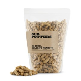 Old Potters Wildlife in-Shell Peanuts for Birds, Squirrels, and Wildlife. USA Grown Non-GMO Raw in-Shell Peanuts (in-Shell, 4 lbs)