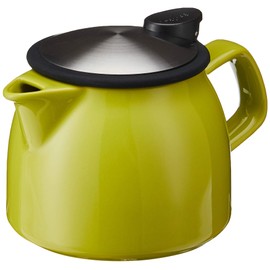 FORLIFE Bell Ceramic Teapot with Basket Infuser, 16-Ounce/470ml, Lime