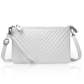 befen Crossbody bags for Women,Small Leather Cross Body Phone Purses White Bag Ladies Handbags & Shoulder bags, Envelope Wristlet Clutch Wallet with Wrist Strap