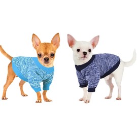 2 Pieces Chihuahua Dog Sweaters for Small Dogs Girls Boys XXS~S Tiny Dog Clothes Winter Fleece Warm Puppy Sweater Yorkie Teacup Extra Small Dog Outfit Doggie Cat Clothing (XX-Small)