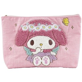 Yasuda Tsusho 4580122516086 My Melody Flat Pouch with Embroidery