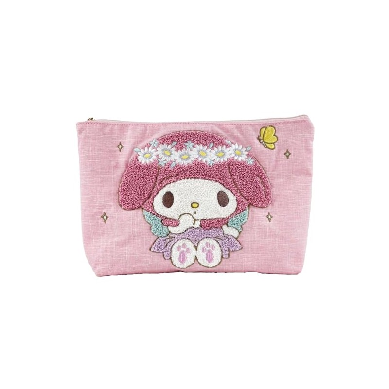 Yasuda Tsusho 4580122516086 My Melody Flat Pouch with Embroidery
