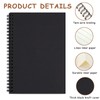 Hikrxya 4 Pack Notebook Lined A5 Spiral Notepad, Black Kraft