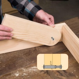 Pack of 30 furniture connectors, sleeve screws, M4 x 32-42 mm, furniture screws, cabinet connectors, connecting screws for furniture, cabinets, cupboards, wooden boards