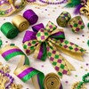 6 Rolls Mardi Gras Ribbon, 2 Inch x 5 Yards,