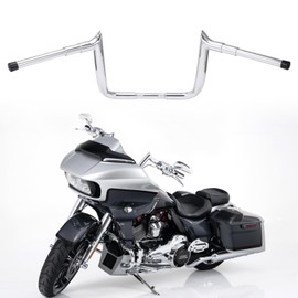 Aferrizu 10" Ape Hangers 1 ½ Rise Motorcycles Handlebars for Harley Davidson Touring Street Glide Electra Glide with Bating Fairing Meathook Bagger Bar 1986-2023, Chrome
